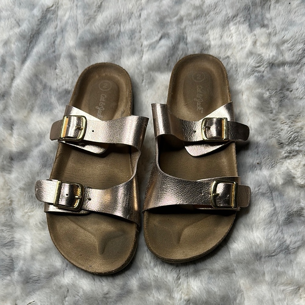 Kids Gold Buckle Strap Sandals